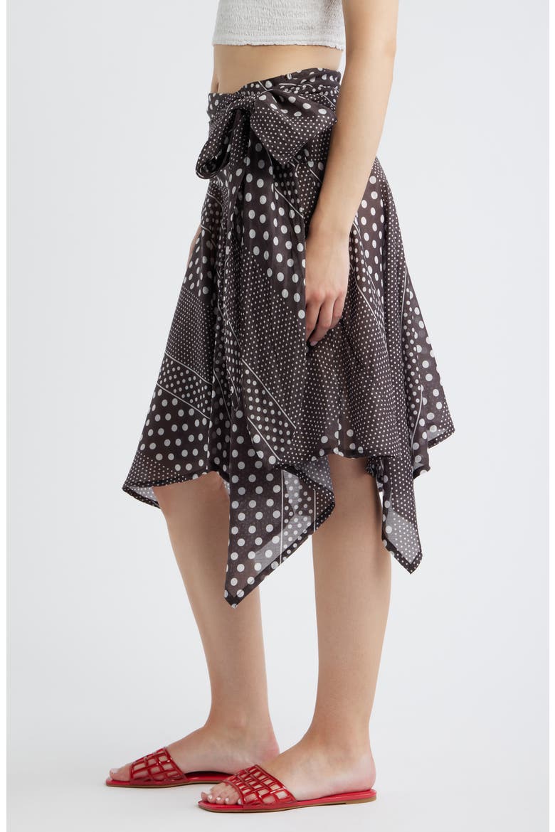 Parker Sash Skirt, Alternate, color, DARK BROWN