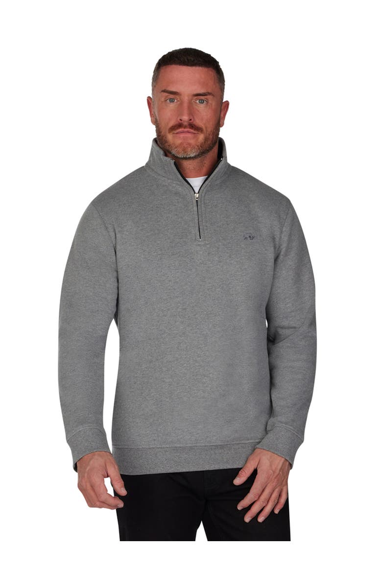 Jersey Quarter Zip Sweat, Main, color, Grey Marl