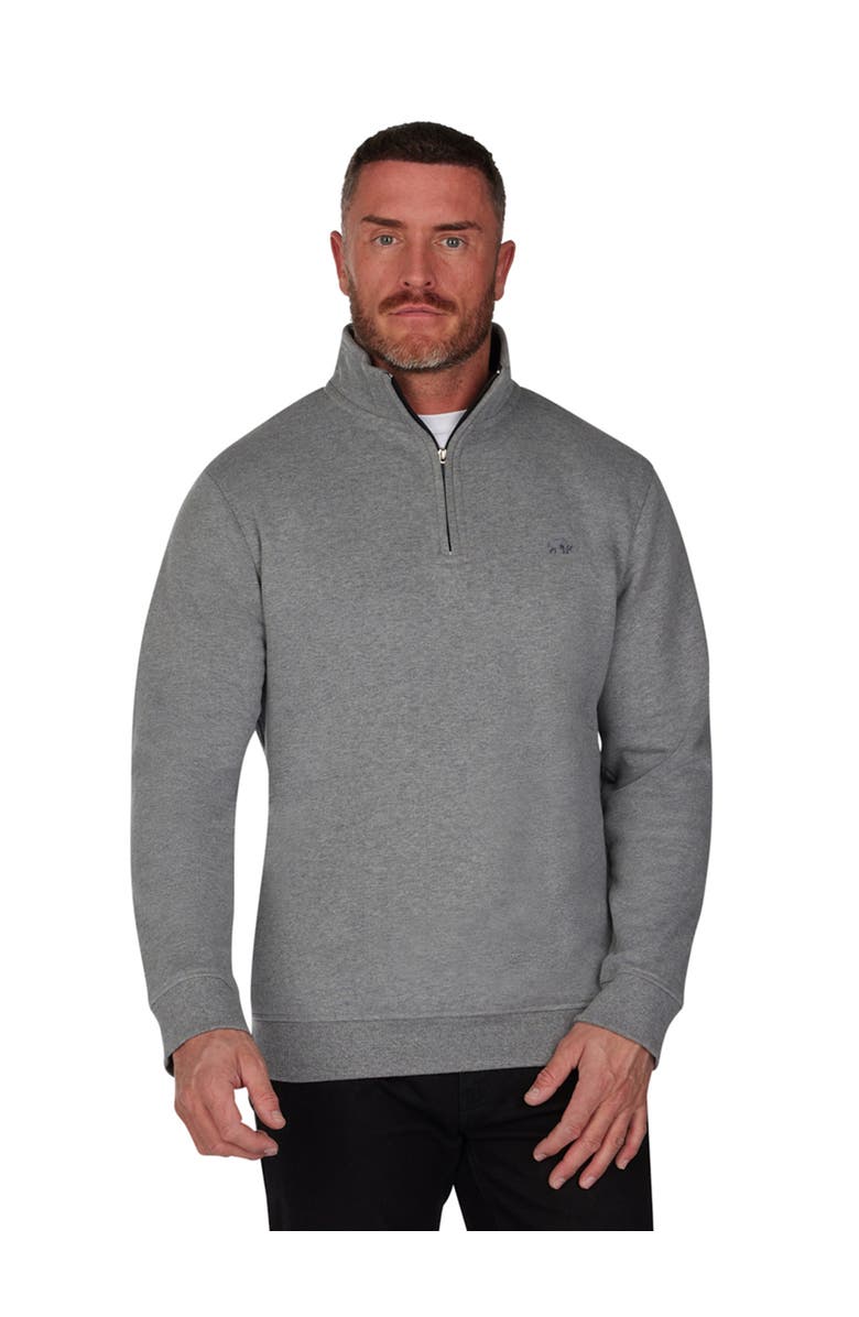 Raging Bull Jersey Quarter Zip Sweat, Main, color, Grey Marl