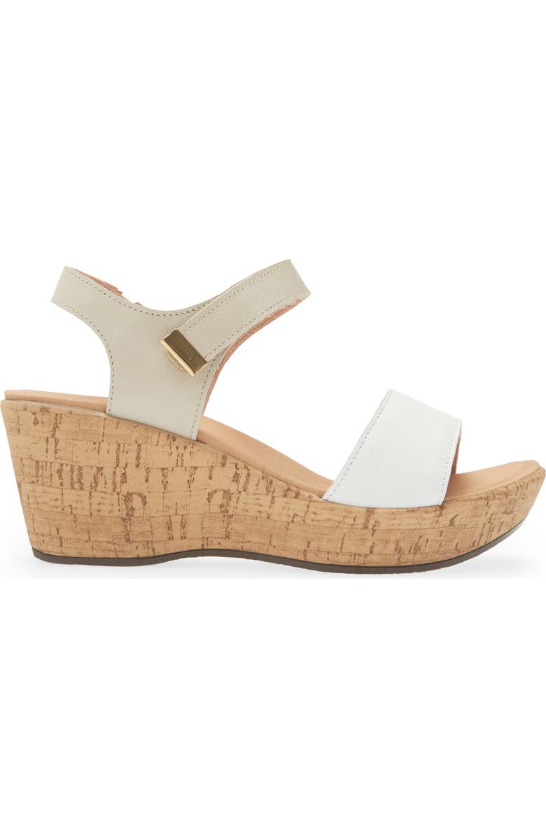 Naot Summer Platform Wedge Sandal, Alternate, color, Soft White/ Soft Ivory Leather