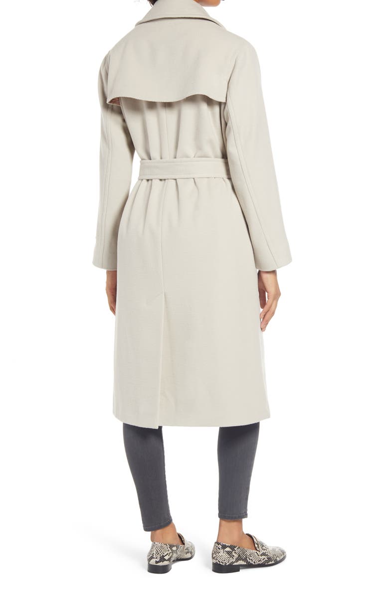 Fleurette Wool Double Breasted Trench Coat, Alternate, color, 