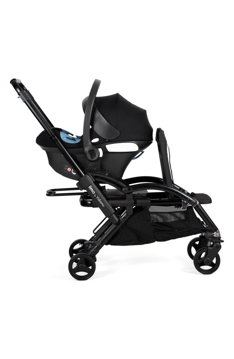 Vidiamo Limo Single to Double Stroller, Alternate, color, Black