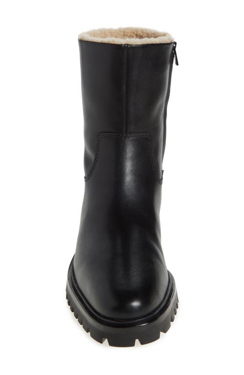 Loeffler Randall Damian Genuine Shearling Bootie In Black/cream