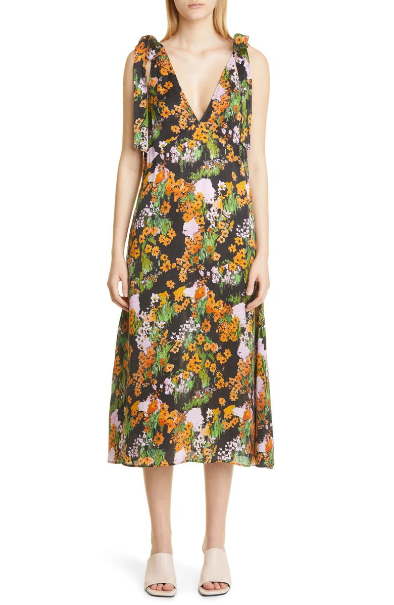 Stine Goya Naima Floral Tie Shoulder Dress, Main, color,
