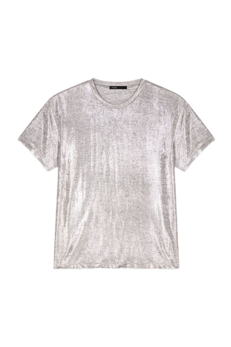 Metallic T-shirt, Alternate, color, SILVER