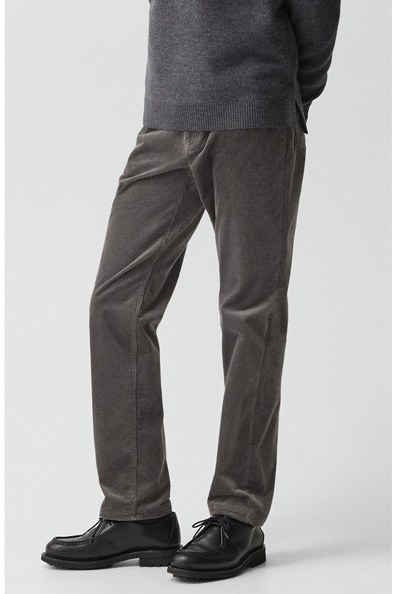 Crosby Corduroy Slim Straight Leg Pants, Alternate, color, CARBON