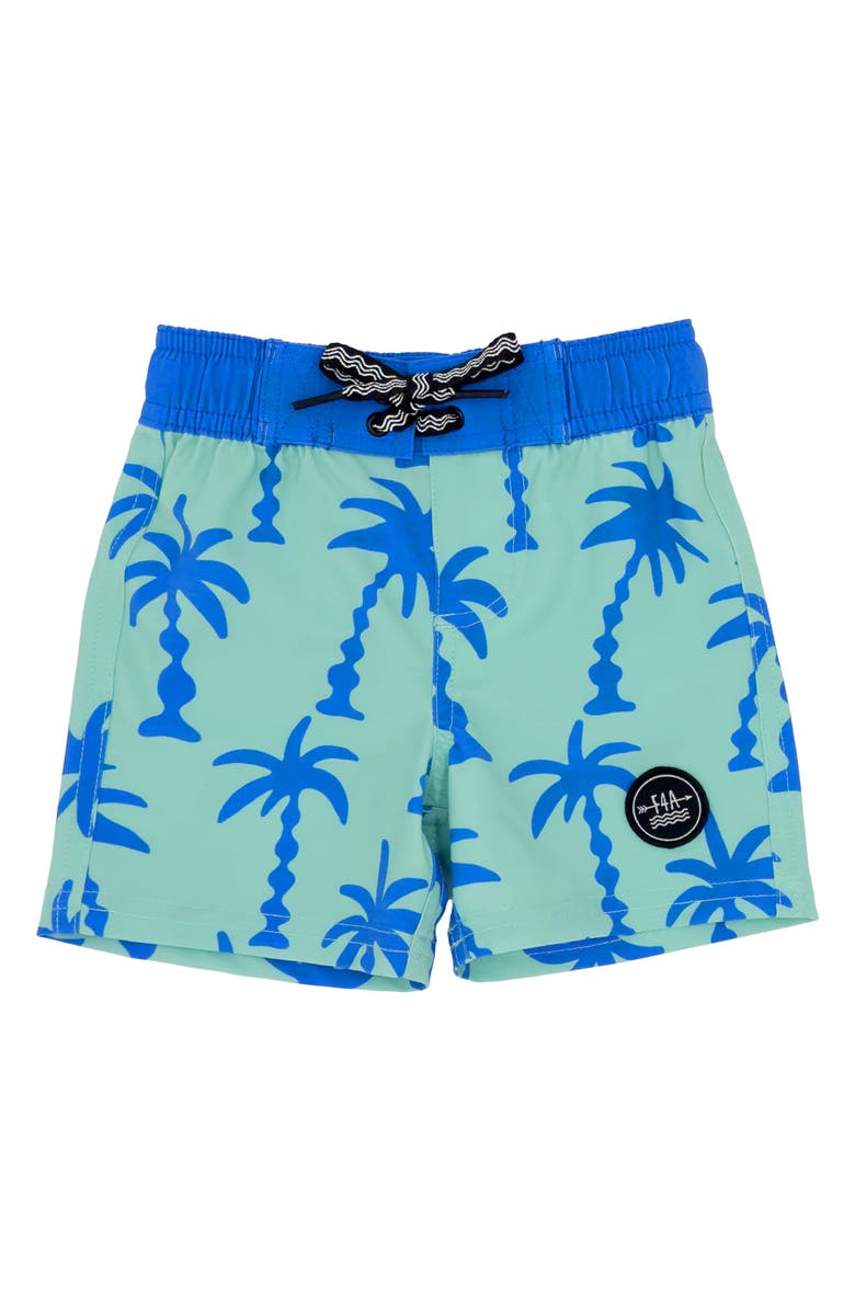 Feather 4 Arrow Wavy Palm Board Shorts, Main, color, 