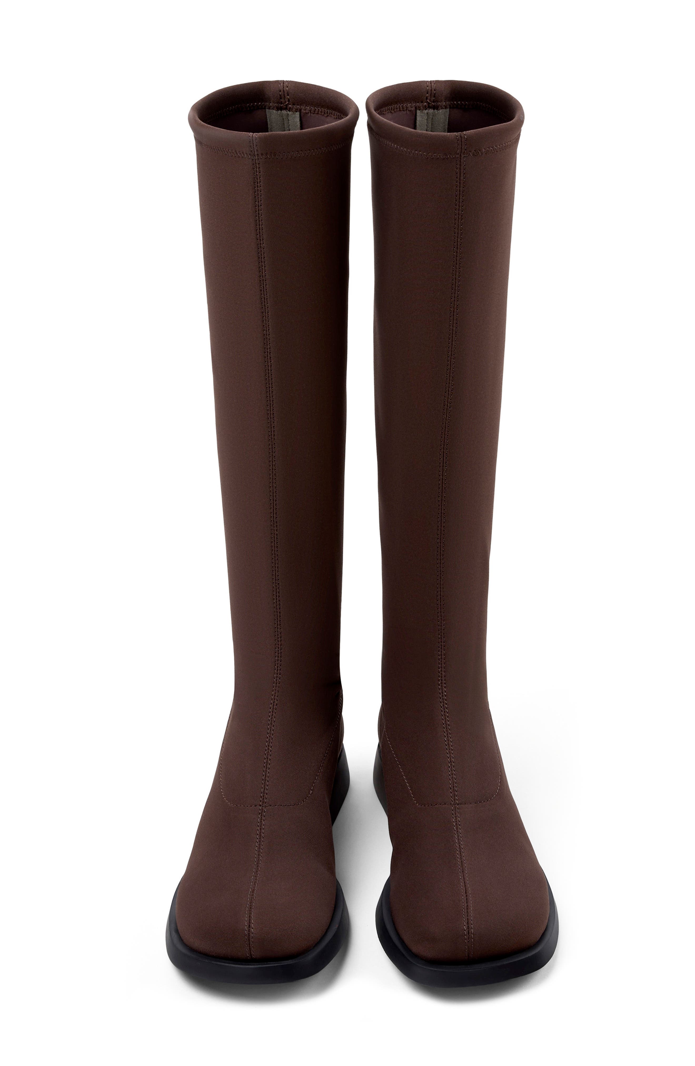 Donna Tall Boot, Alternate, color, DARK BROWN