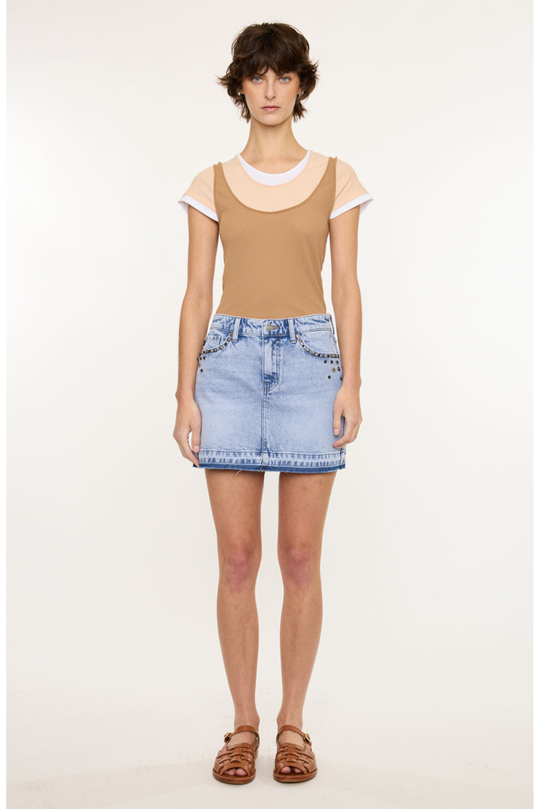 Mildred Mid Rise Western Skirt, Main, color, Medium Light