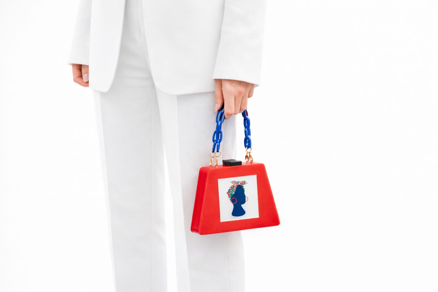 LarAllan Babi Acrylic Cocktail Clutch, Alternate, color, Red