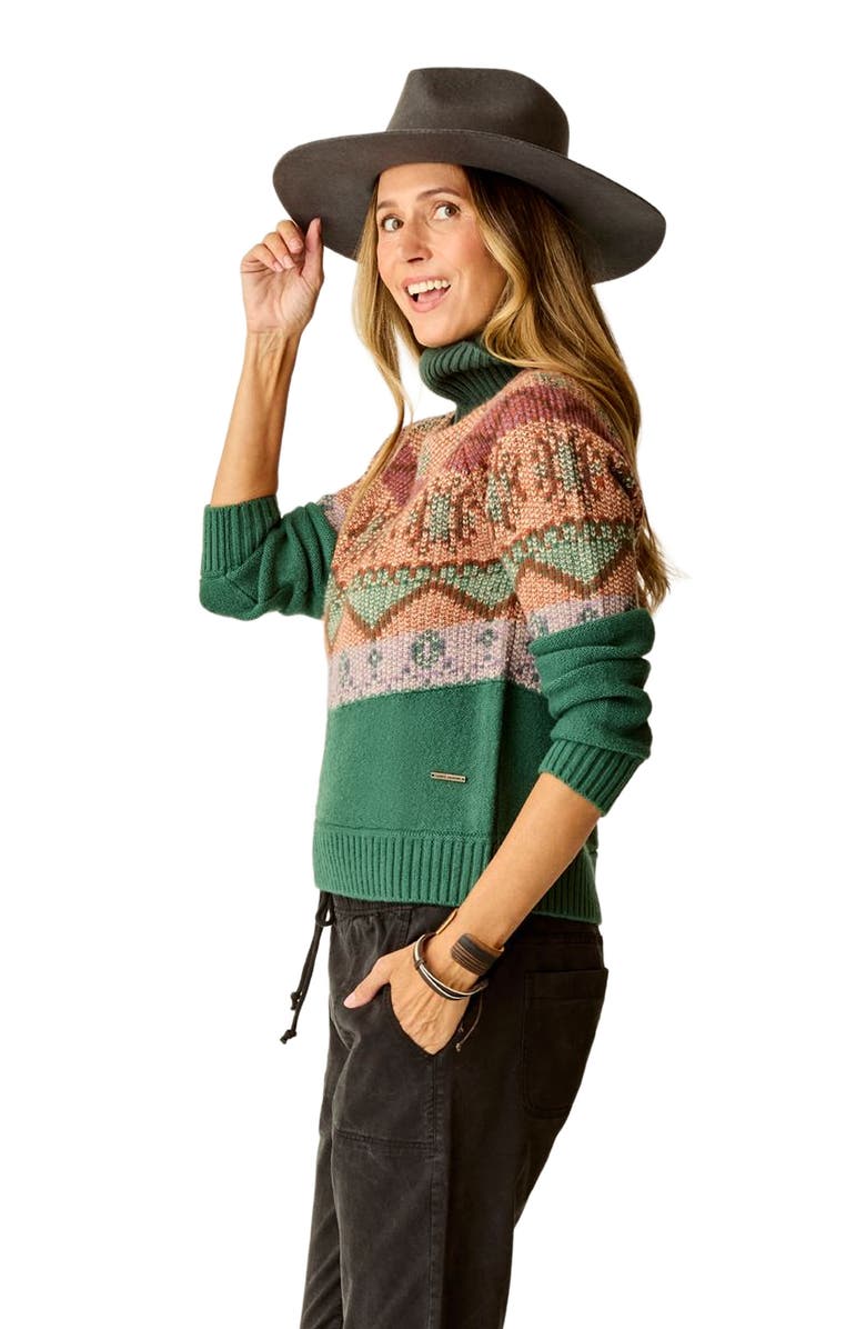 Carve Designs Neve Fairisle Turtleneck, Alternate, color, Bistro Fairisle