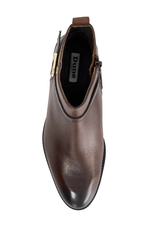 Dune London Pemma Buckle Strap Bootie In Brown