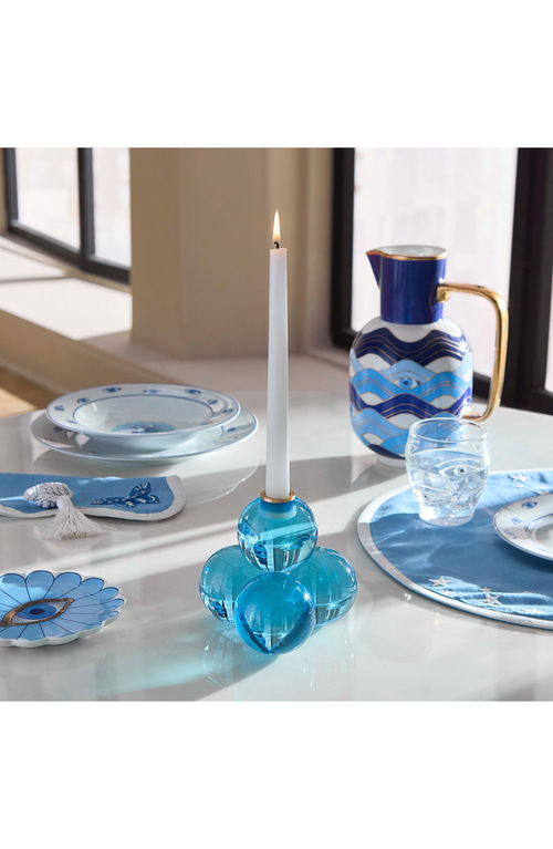 Jonathan Adler Fleur Canape Plate Set In Blue/gold