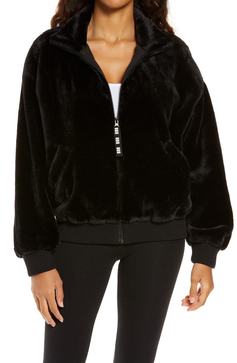 UGG<sup>®</sup> Laken Plush Fleece Jacket, Main, color,