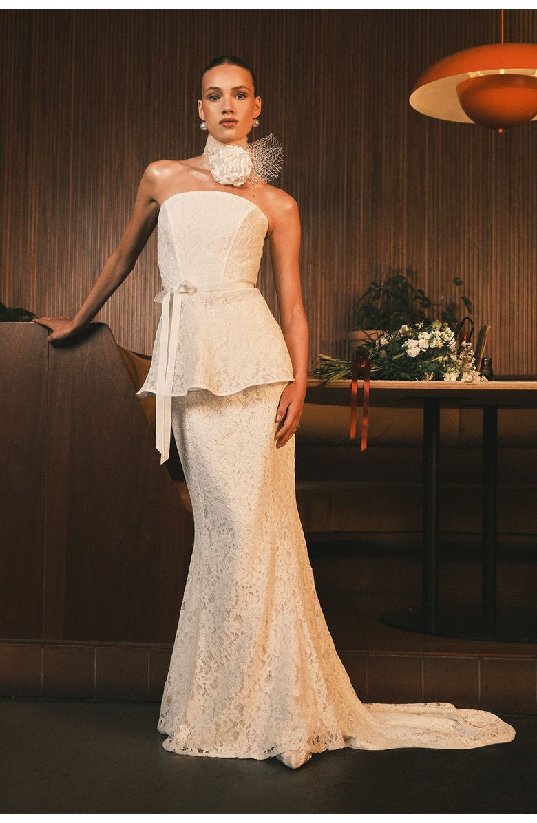 Coast Lace Bridal Maxi Skirt, Alternate, color, Ivory