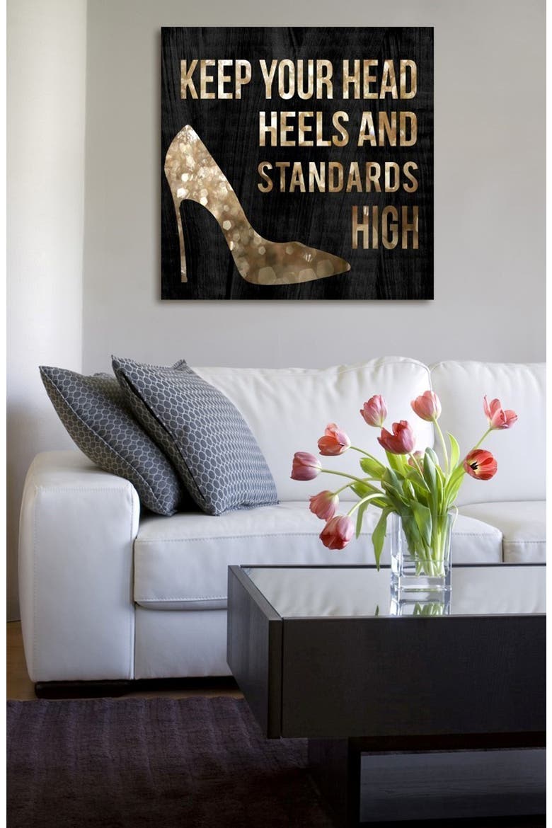 Head & Heels Canvas Wall Art, Alternate, color, BLACK