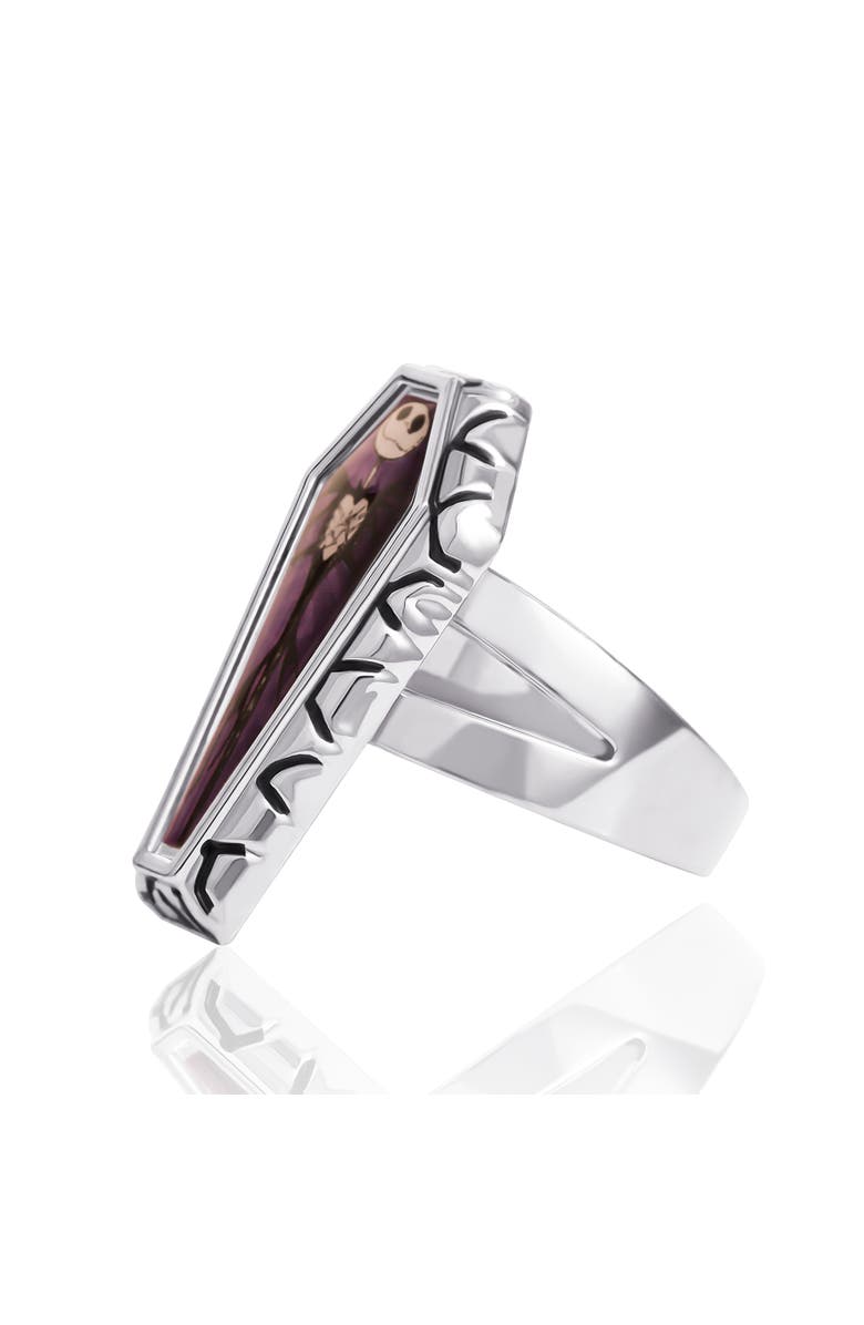 Disney The Nightmare Before Christmas Jack Skellington Coffin-Shaped Ring, Size 7, Alternate, color, Purple, Silver