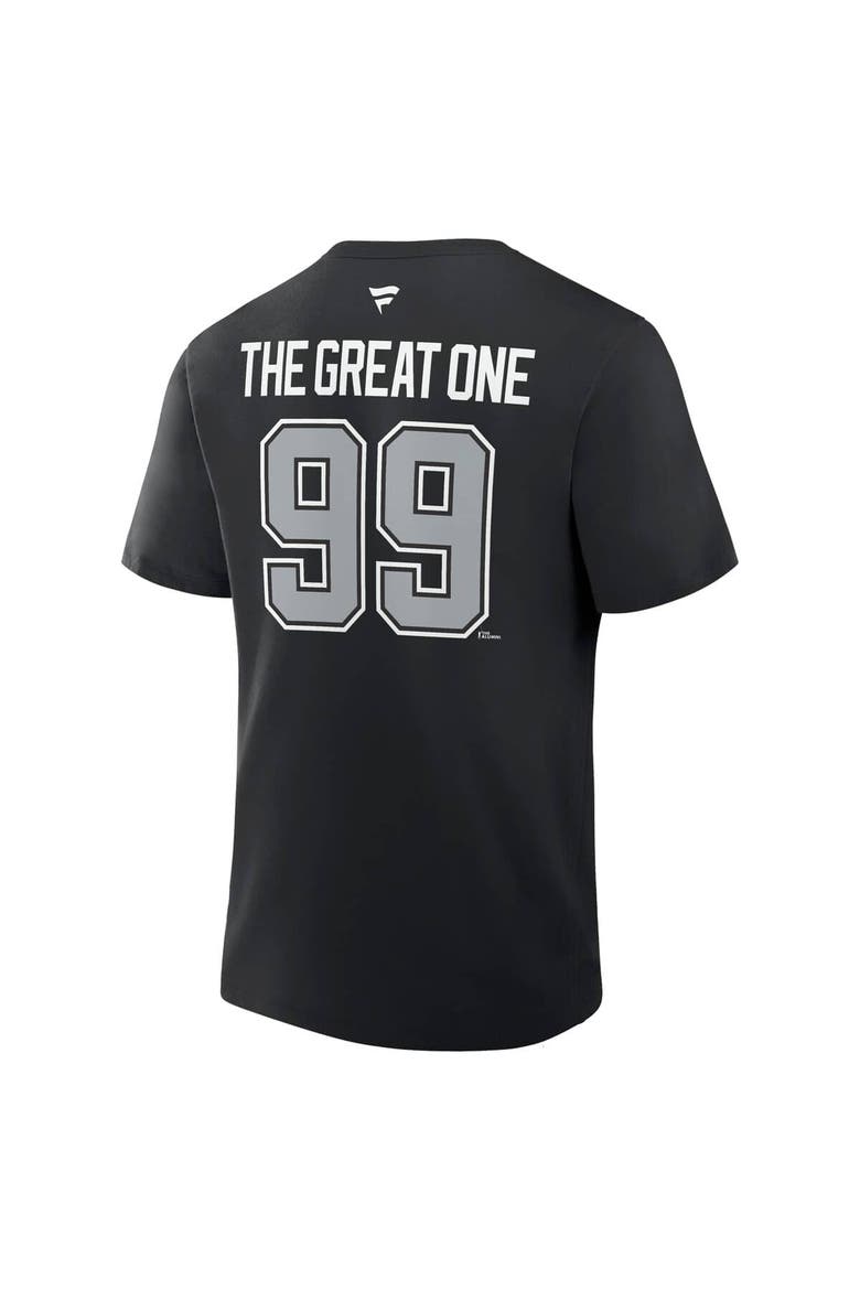 Men's Fanatics Wayne Gretzky Black Los Angeles Kings Retired Player Nickname T-Shirt, Alternate, color, Black