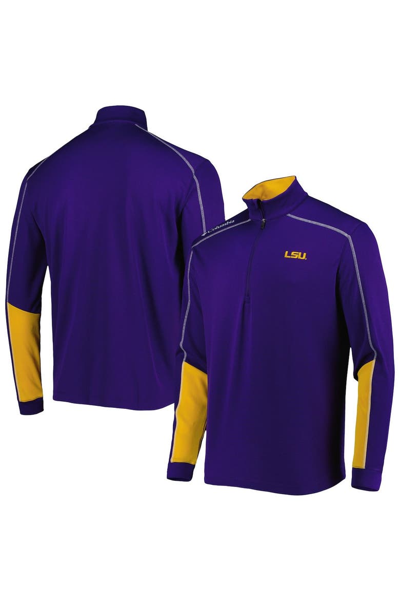 Men's Columbia Purple LSU Tigers Shotgun 2.0 Omni-Wick Quarter-Zip Jacket, Main, color, Purple