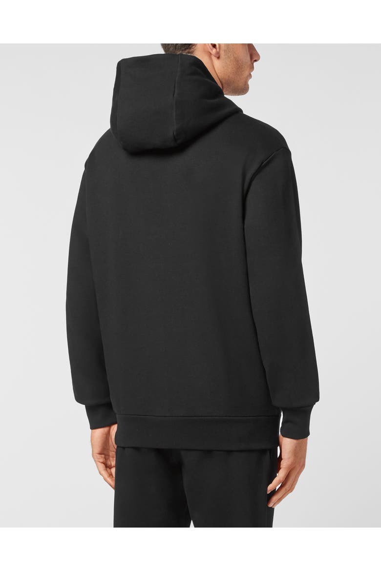 Hoodie Sweatshirt Hexagon Luxury Cotton Men, Alternate, color, black