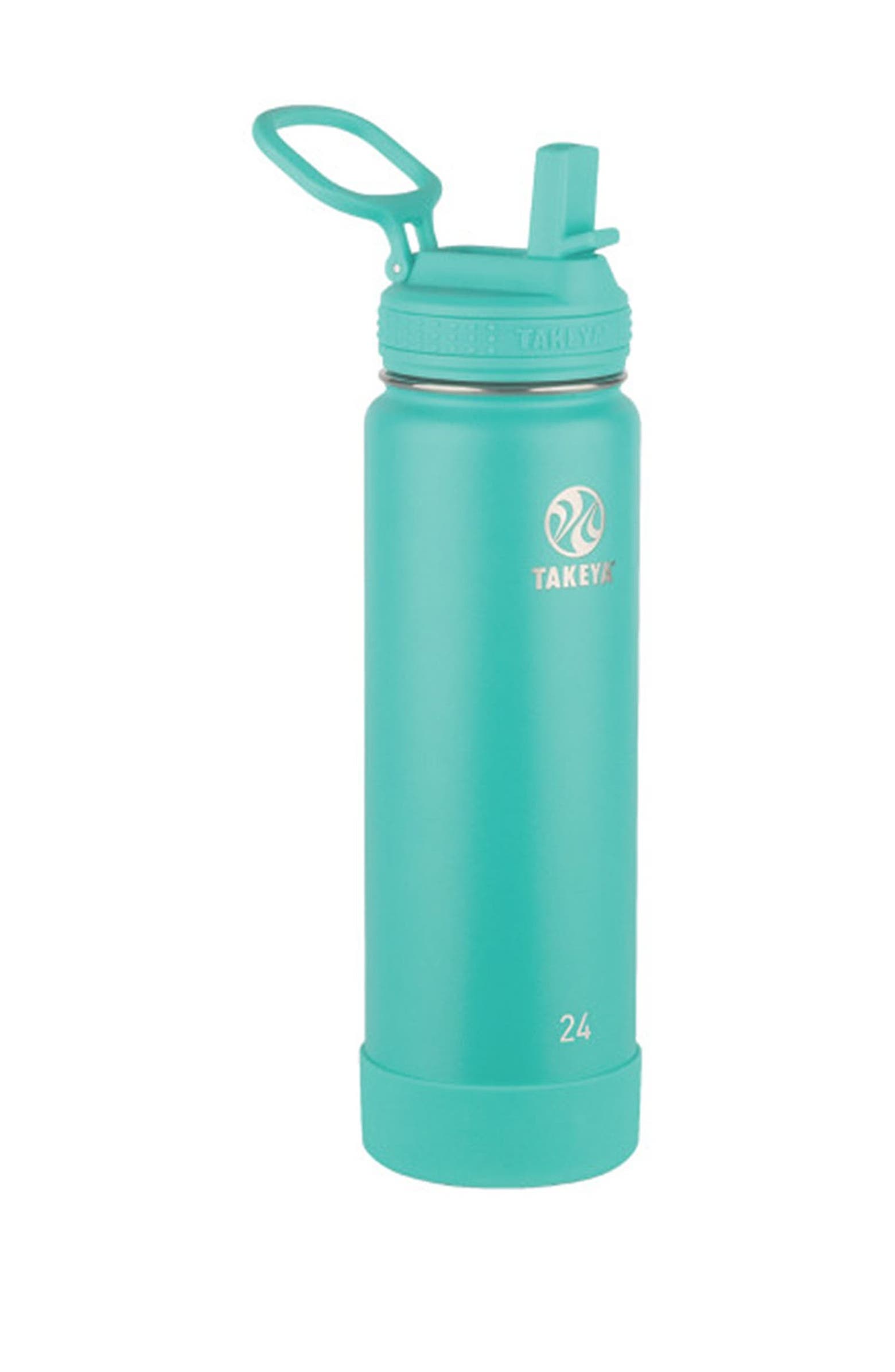 Takeya Teal Actives Insulated 24 oz. Straw Lid Stainless Steel Bottle ...