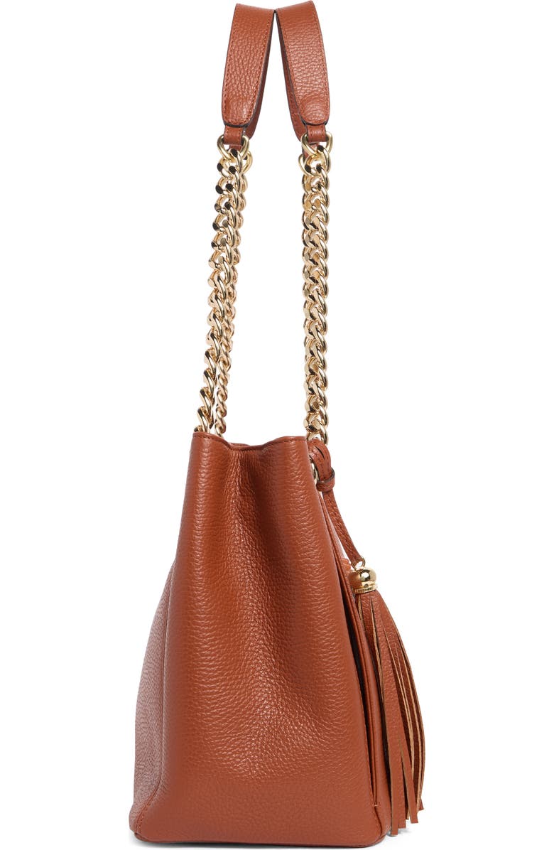 VALENTINO BY MARIO VALENTINO Luisa Rock Leather Tote Bag, Alternate, color, Whiskey