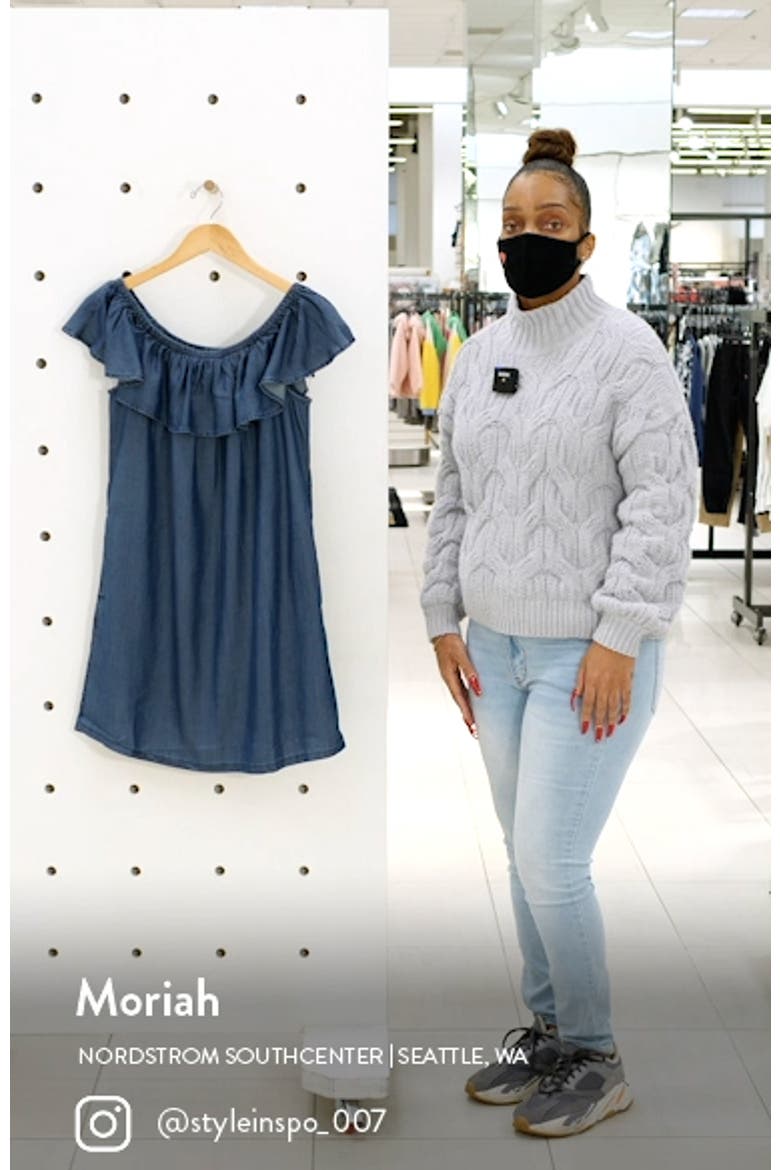 Off the Shoulder Chambray Cover-Up Dress video