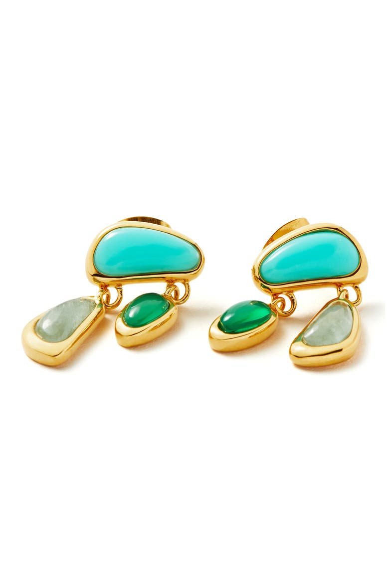 Floating Sloating Charm Stud Earrings, Main, color, GOLD