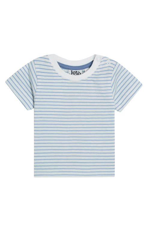 JOJO MAMAN BÉBÉ JOJO MAMAN BEBE STRIPE COTTON T-SHIRT & TRACTOR APPLIQUÉ SHORTALLS SET 
