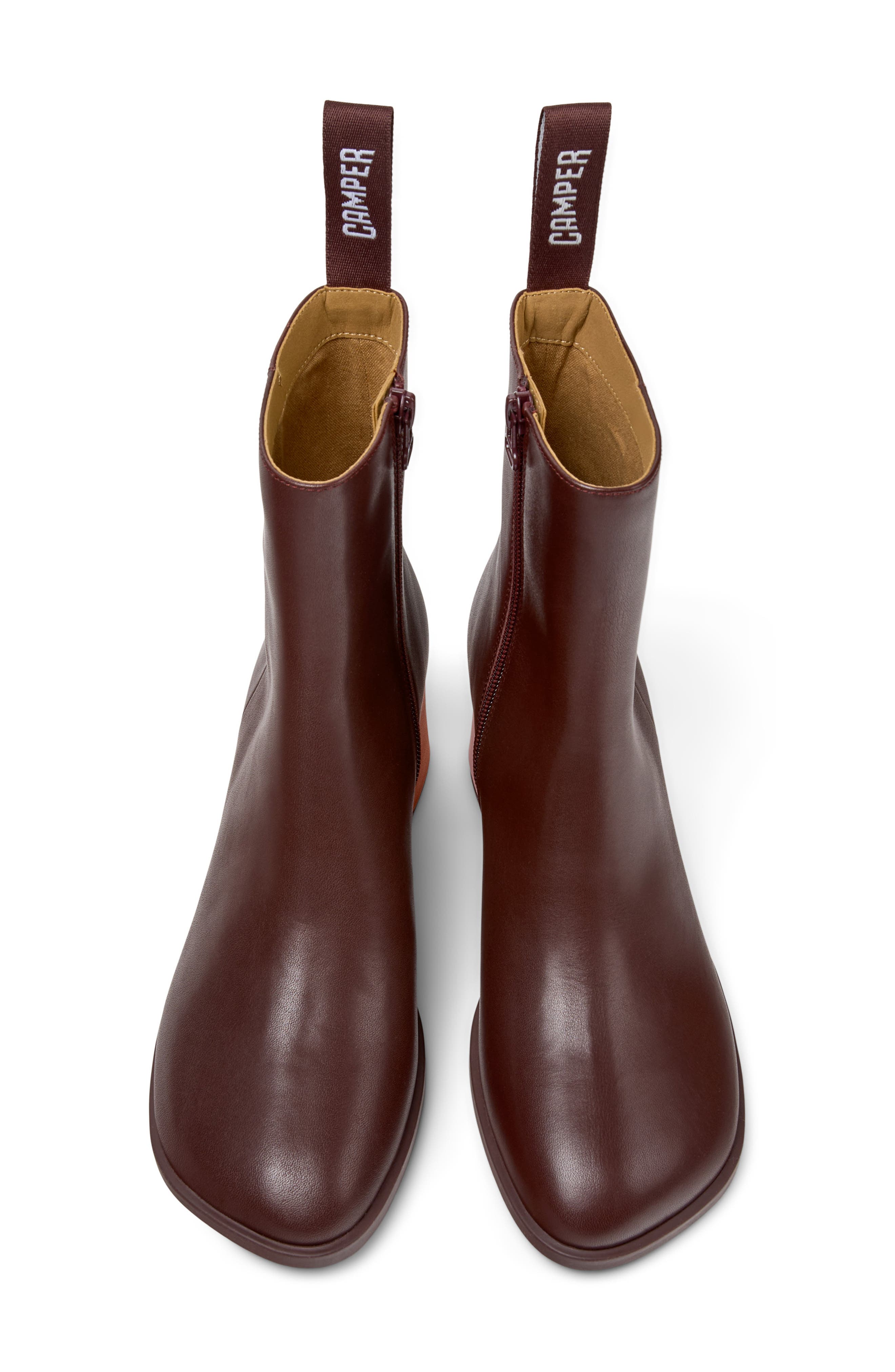 Kora Square Toe Boot, Alternate, color, BURGUNDY