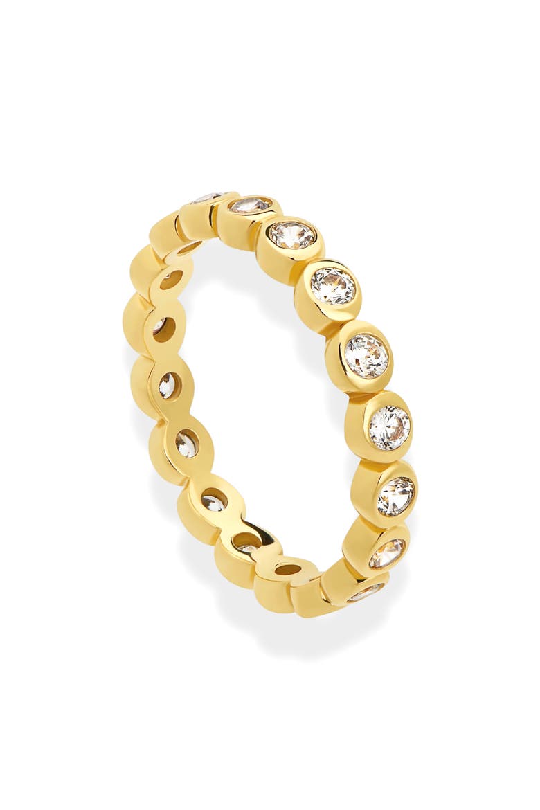 Nina Round Bezel Eternity Ring, Main, color, GOLD