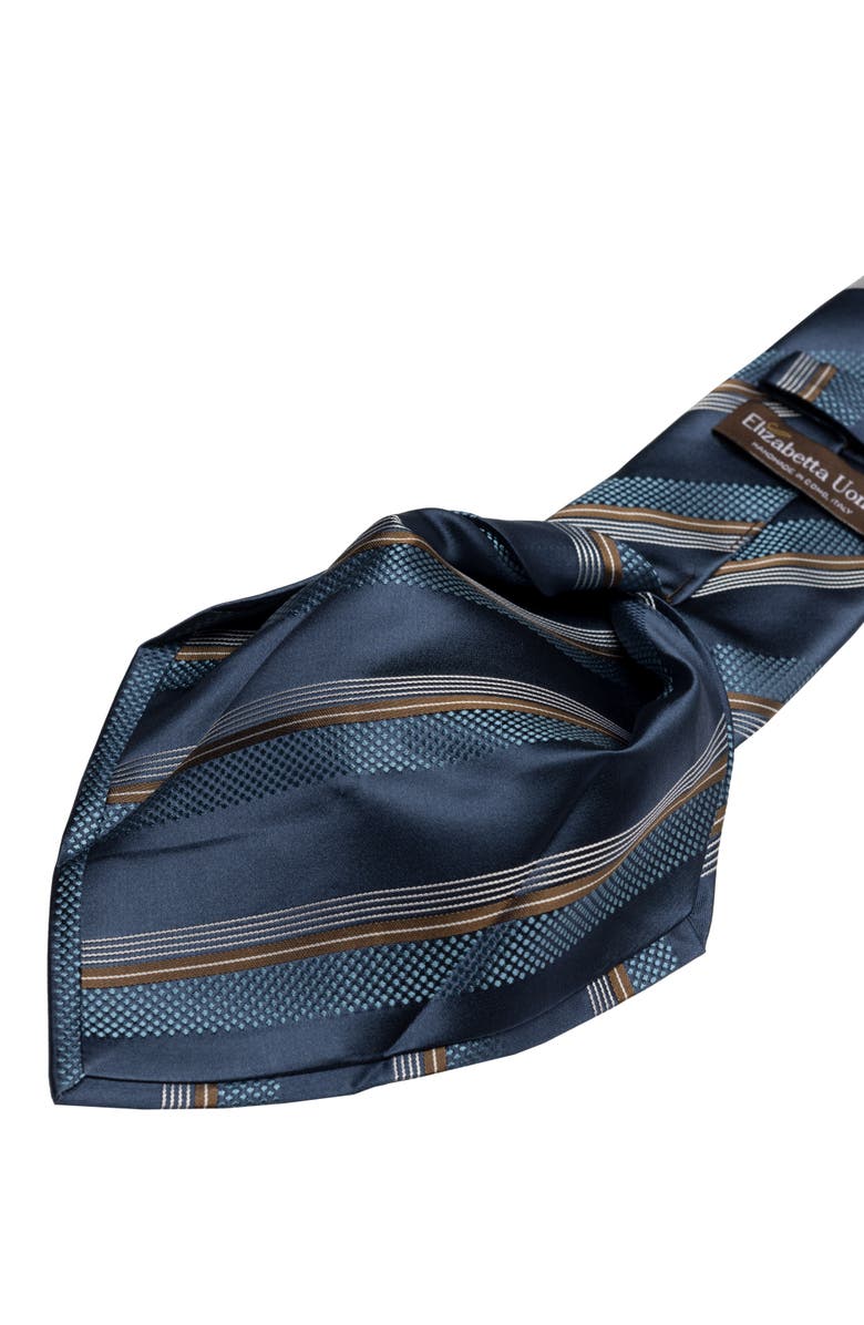 Elizabetta Corso - Extra Long Silk Jacquard Tie for Men, Alternate, color, Petrol Blue