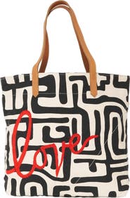 Ubuntu Life Go-To Tote with Beaded Red Love