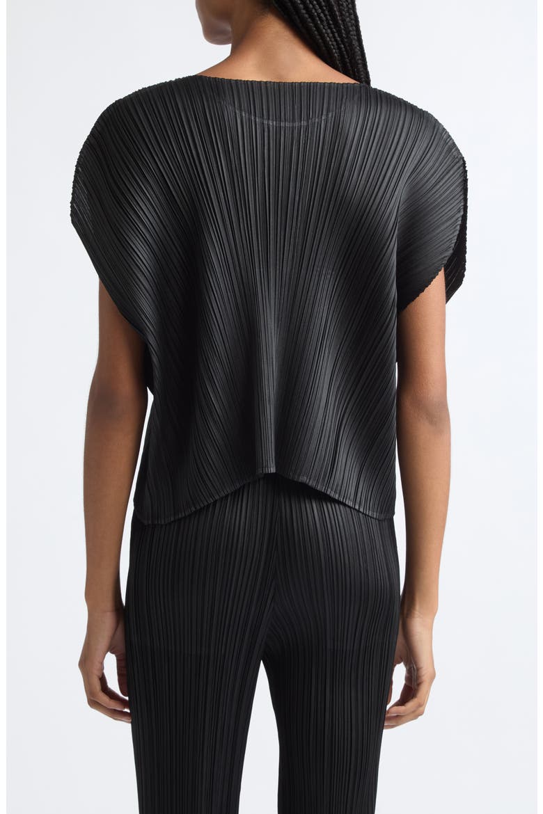 Monthly Colors July Pleated Top, Alternate, color, BLACK