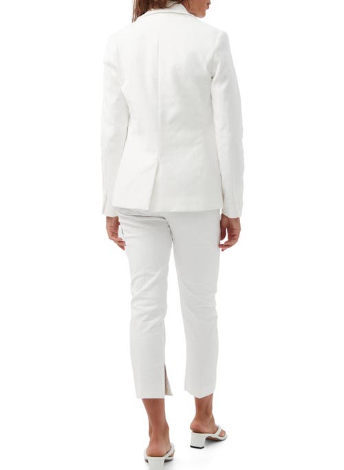 Trina Turk Habanero Textured Cotton Blazer In Whitewash