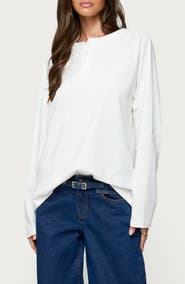 EDIKTED Cyrus Oversize Cotton Henley