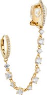 Nadri Twilight Double Hoop Chain Drop Earring