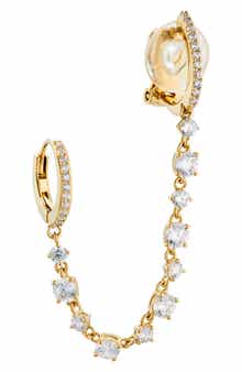Twilight Double Hoop Chain Drop Earring