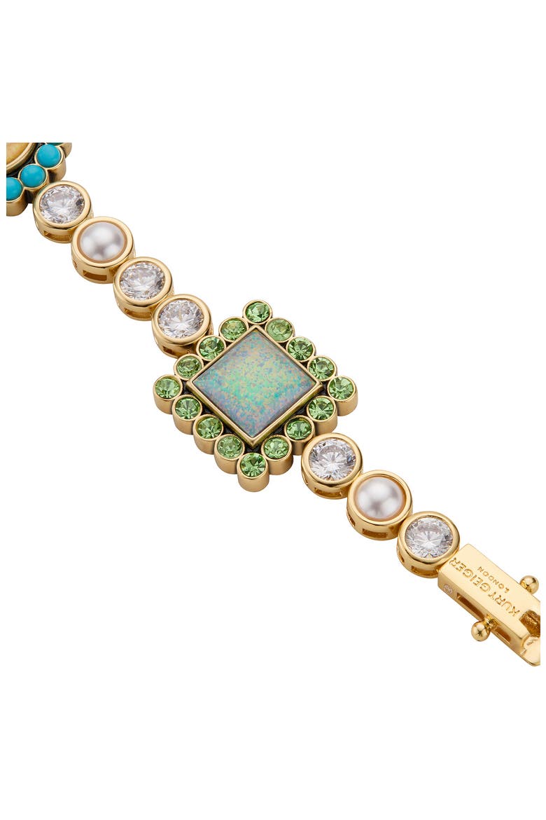 Crystal Chain Bracelet, Alternate, color, GOLD MULTI