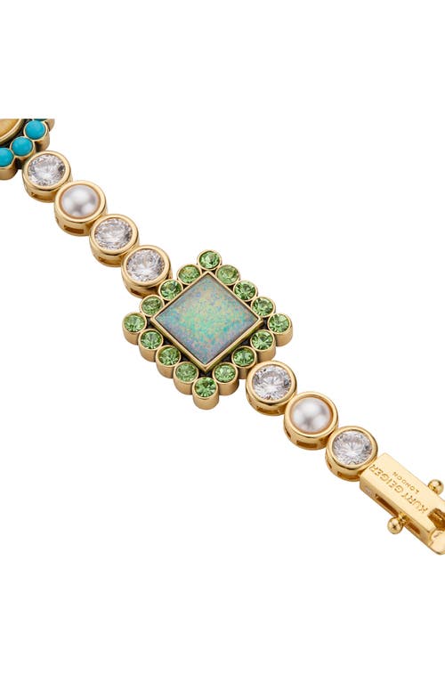 Kurt Geiger London Crystal Chain Bracelet In Multi