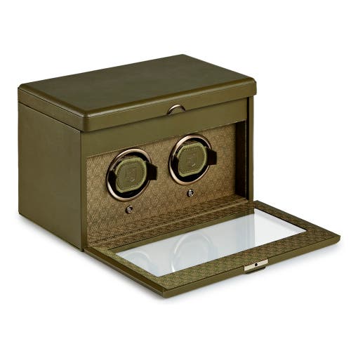 Wolf Earth Double Watch Winder In Olive