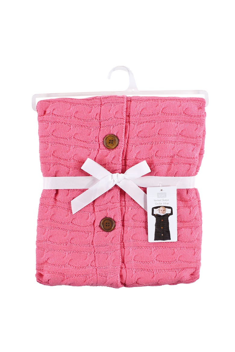 Fluffy Knitted Baby Lounge Stroller Wrap Sack, Alternate, color, Azalea Pink