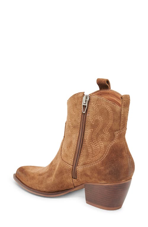 Dolce Vita Shania Western Boot In Brown Suede