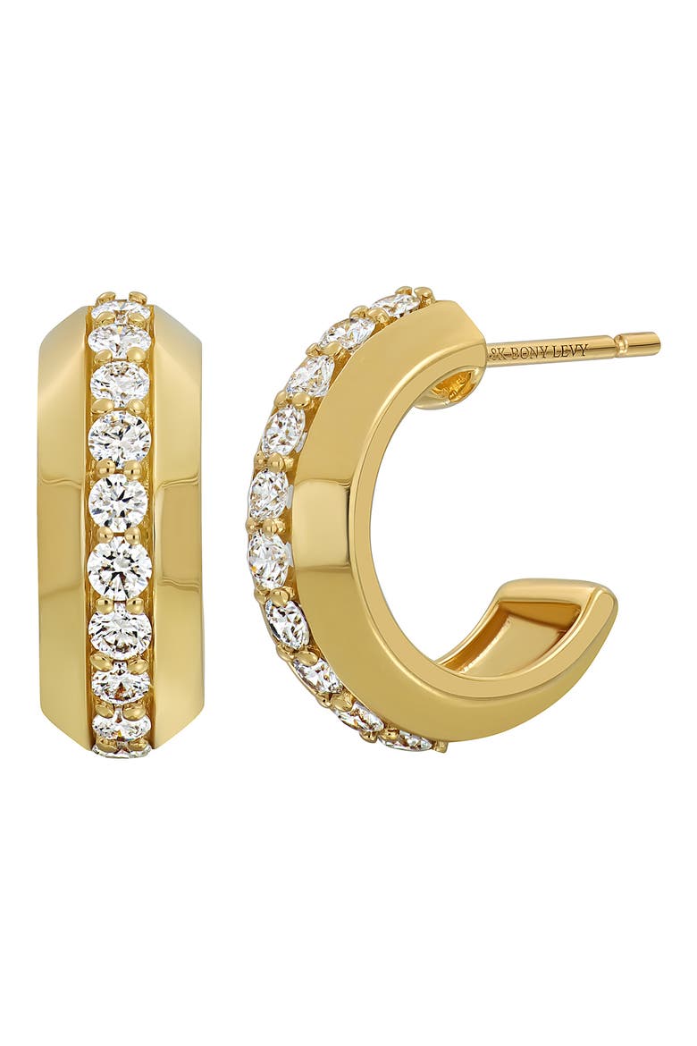 Varda Diamond Hoop Earrings (Nordstrom Exclusive), Main, color, 18K YELLOW GOLD/ DIAMOND