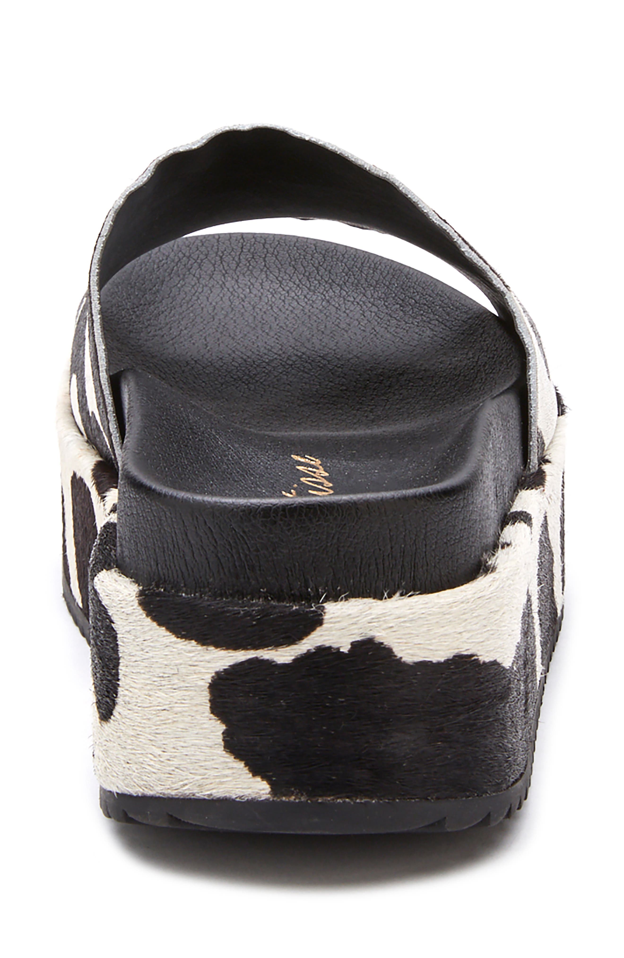 Matisse Hideaway Genuine Calf Hair Platform Slide Sandal, Alternate, color, 
