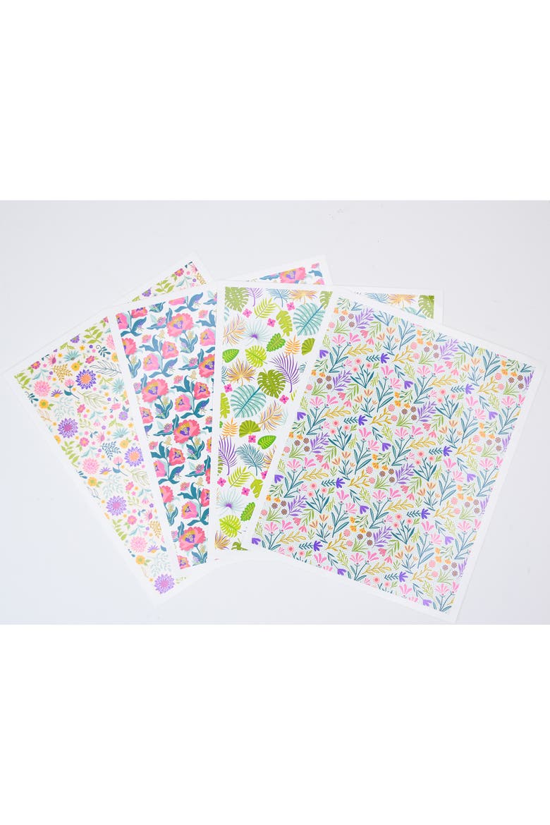 Sculpey Clay Transfers Botanical Clay Decoration Sheets, Alternate, color, Multicolored