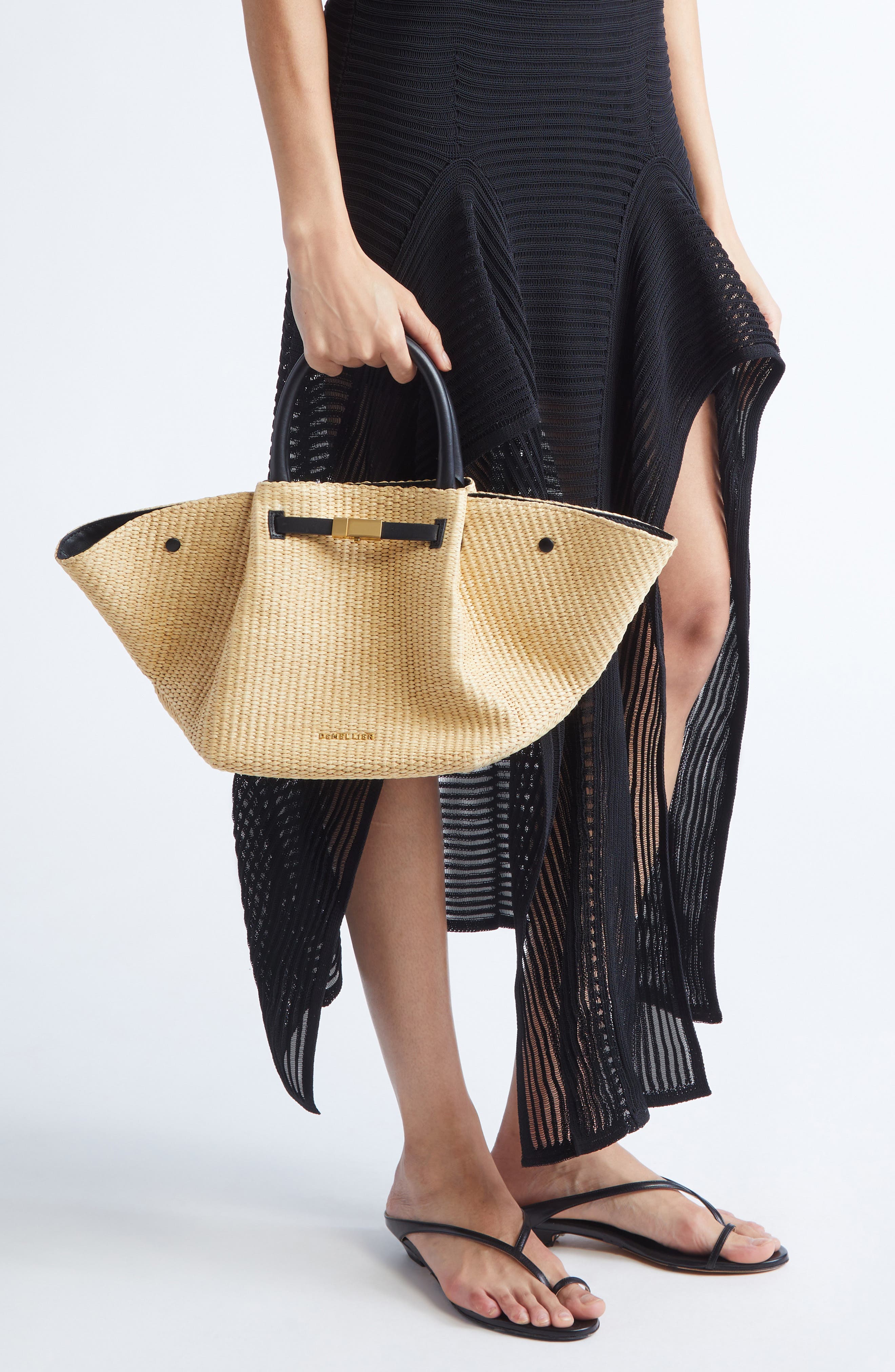 DeMellier Midi New York Straw East/West Tote, Alternate, color, 