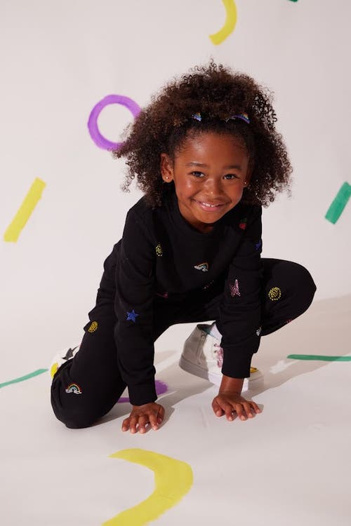 Lola + The Boys Crystal Doodle Set In Black