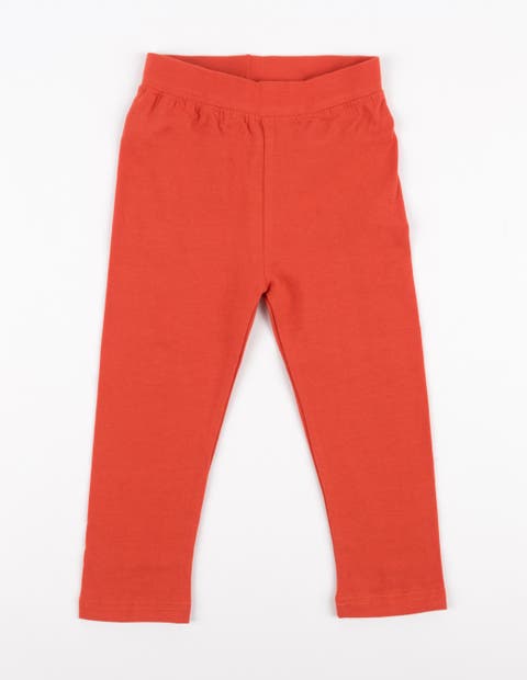 Girls Cotton Leggings, Solid Colors