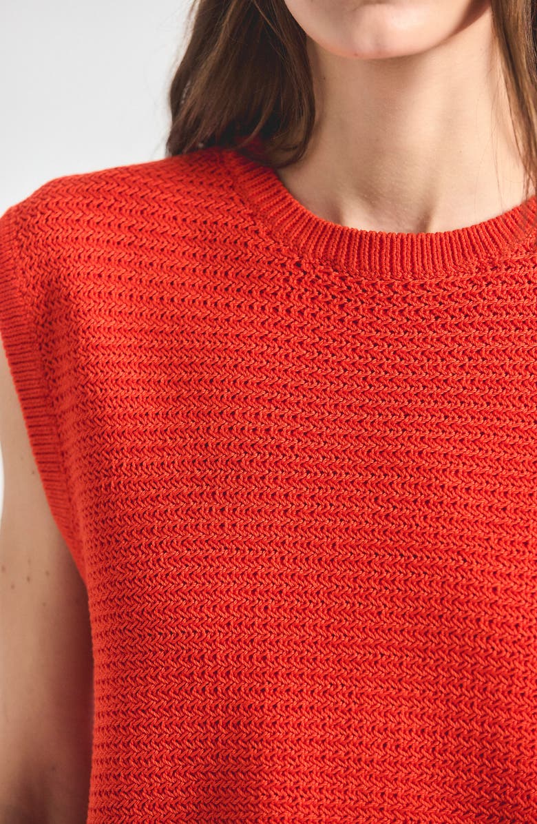 Derek Lam 10 Crosby Vivienne Sweater Vest, Alternate, color, Tangerine Tango